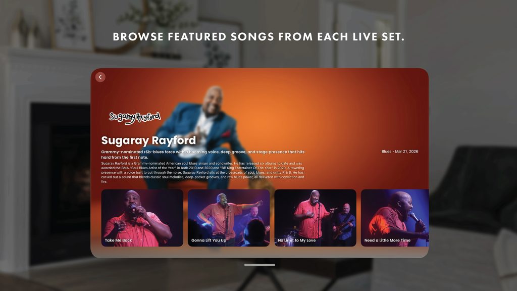 Blue Frog Immersive catalogue in Apple Vision Pro