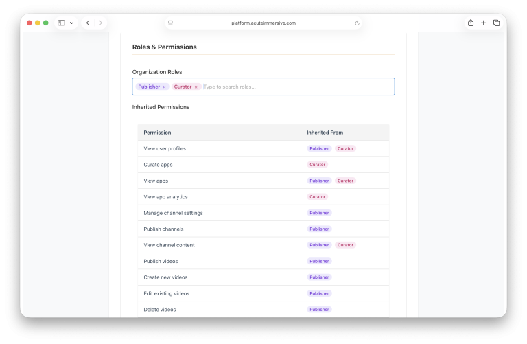 Acute organization member and invitation interface, step 6