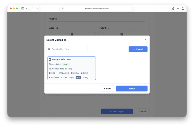 Acute publishing metadata and preview interface, step 5